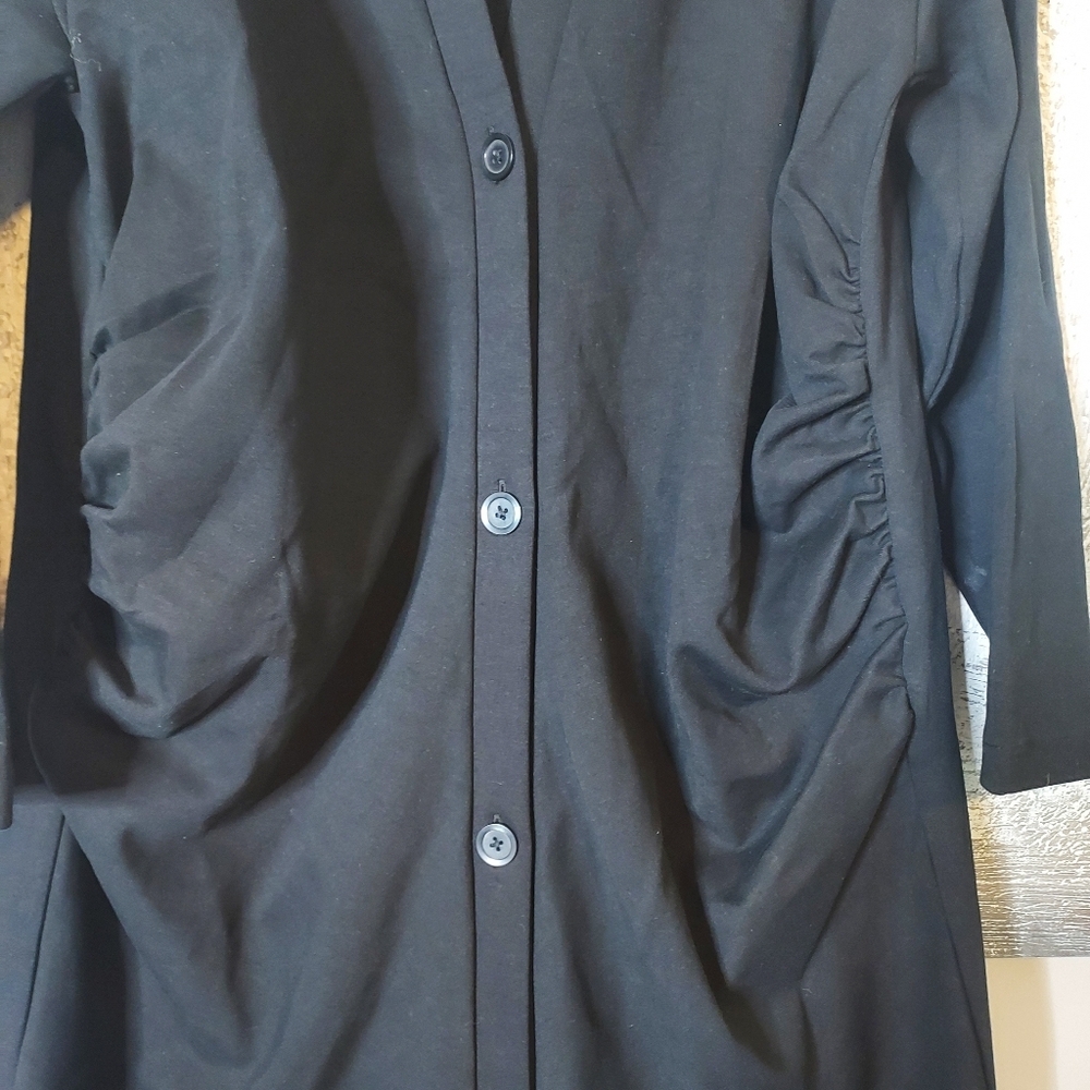 Zara Ruched Long Interlock cardigan/jacket - Picture 10 of 11